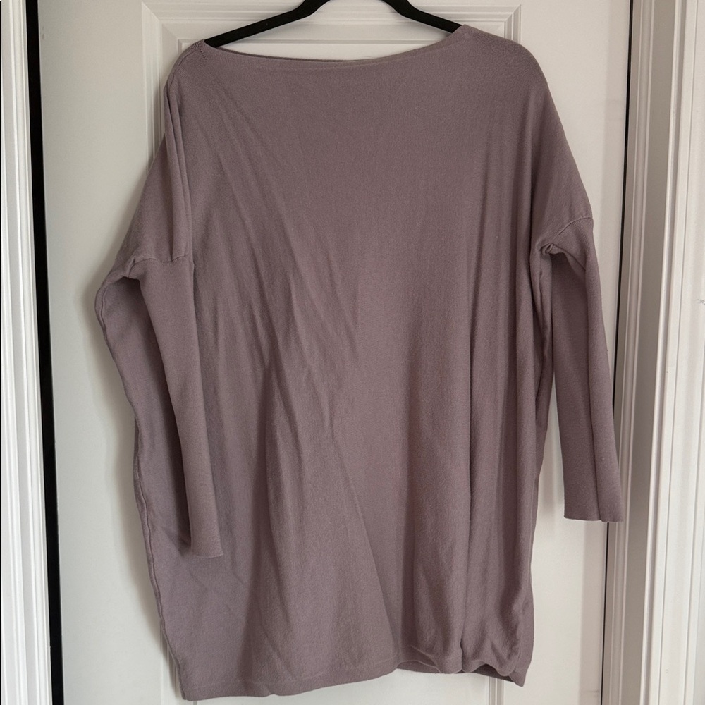Mocha Oversized Long Sleeve Top